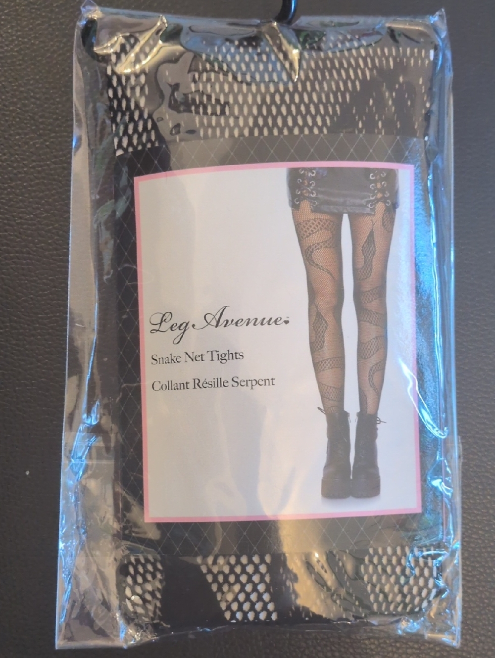 4/$13 NWT Leg Avenue Black Snake Fishnet Tights